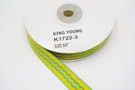 Center Stitched Woven Ribbon_K1722-3-1_applre green